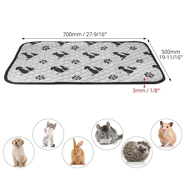 Foto 6 de 6 de QWORK® Juego de 2 Almohadillas 70*50cm para Cobayas, Conejos, Perros, Animales pequeños