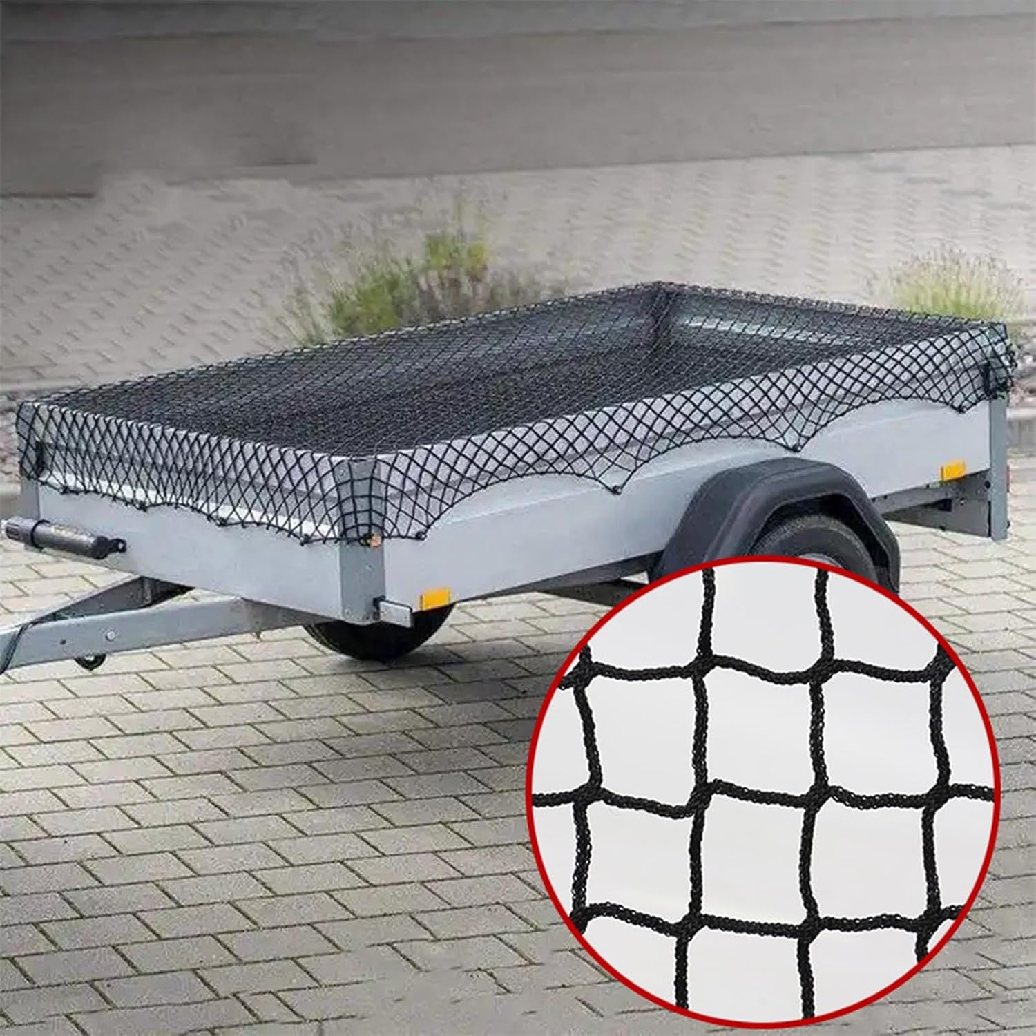 Heavy Duty Skip & Vehicle Nets - Cargo Net | Cargo Net | Outdoor Boot Storage | Storage Net, Trailer Network, Cargo Network, Coverage Network, car Sealing Network(Black,18ft x 12ft)