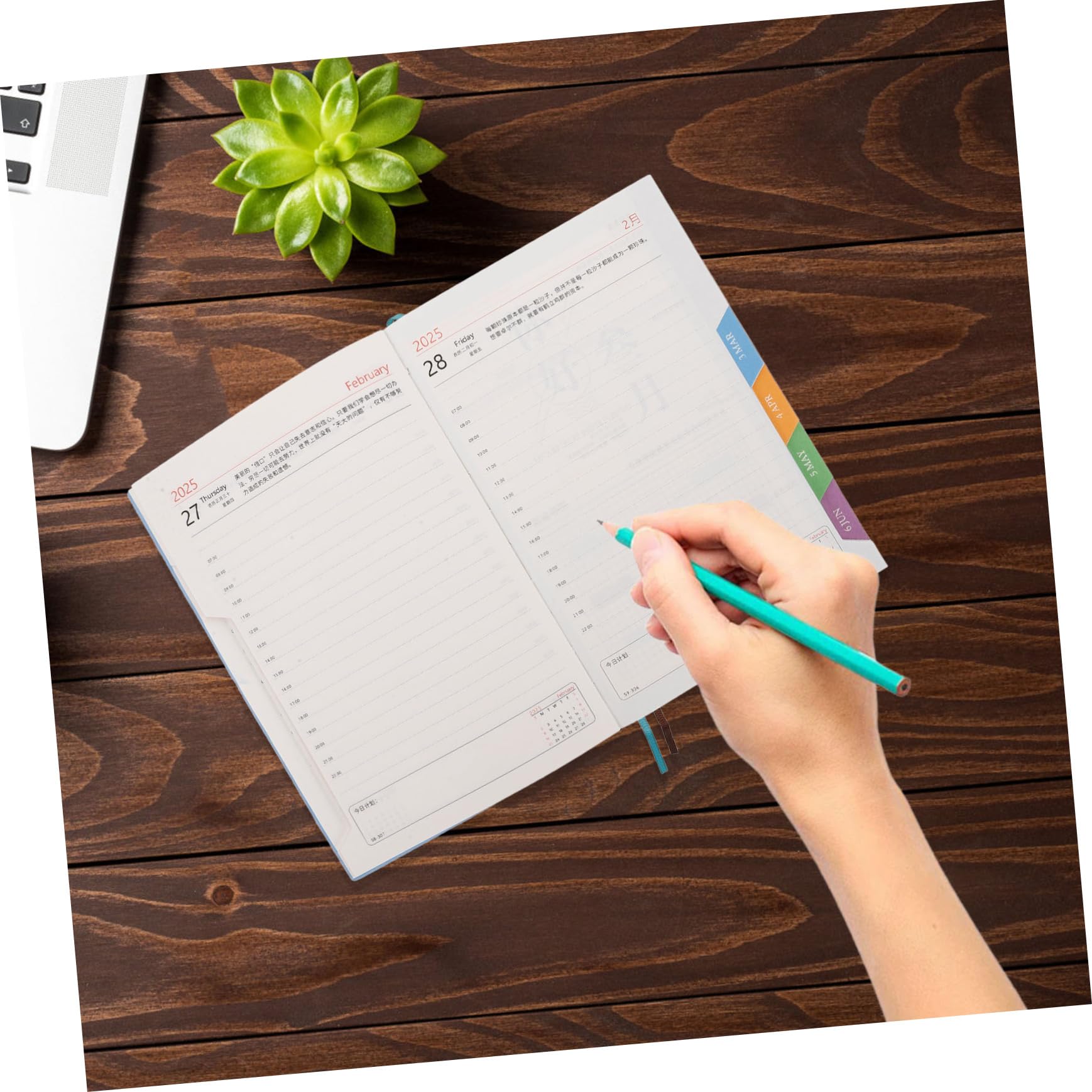 ARTIBETTER 3stücke Tagesplaner Notizbuch Mit Datiertem Kalender Aufgabenplaner Wochenplaner Monatsplaner Agenda-organizer Tagesjournal Organizer-notizbuch