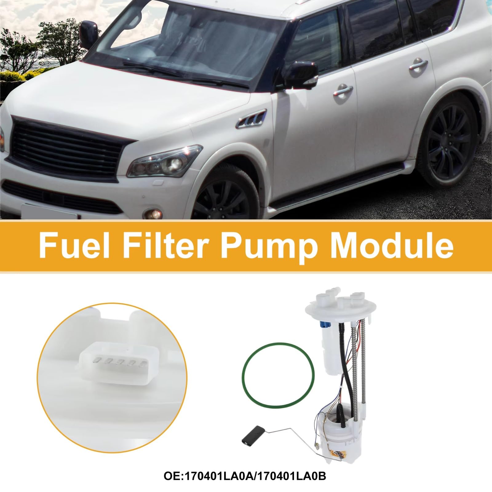 Bomba De Combustible Gasolina Módulo De Filtro De Bomba De Combustible Eléctrica Con Unidad De Envío Compatible Con Infiniti Para QX56 2011-2013 Para QX80 2014-2016 V8 5.6L 170401LA0B