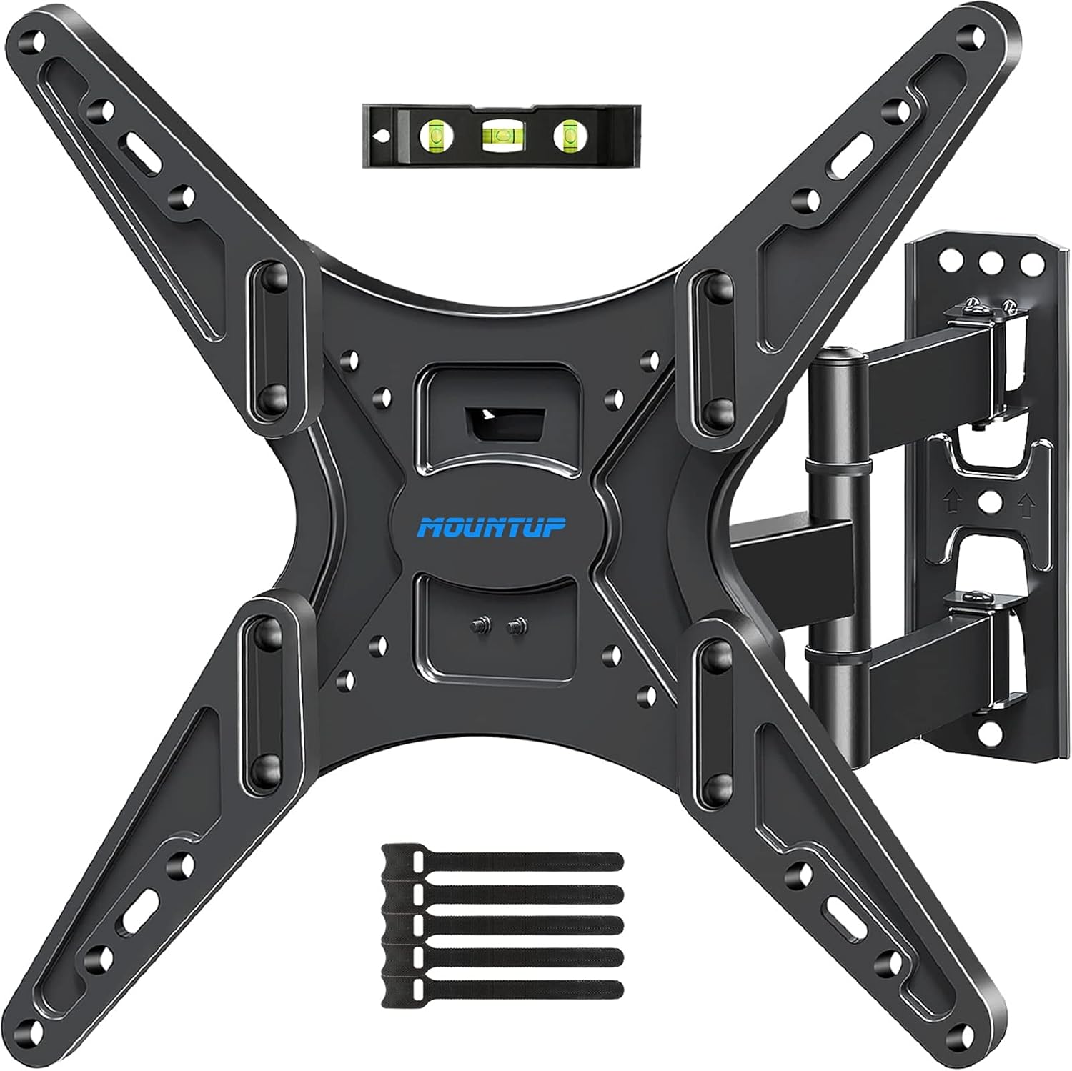 Black Friday Sale 2022 MOUNTUP TV Wall Mount, TV Mount Swivel and Tilt Full Motion for Most 26-55 Inch Flat Screen Curved TVs with Articulating Arm, Wall Mount TV Bracket up to VESA 400x400mm & 88lbs, Fit Single Stud MU0014