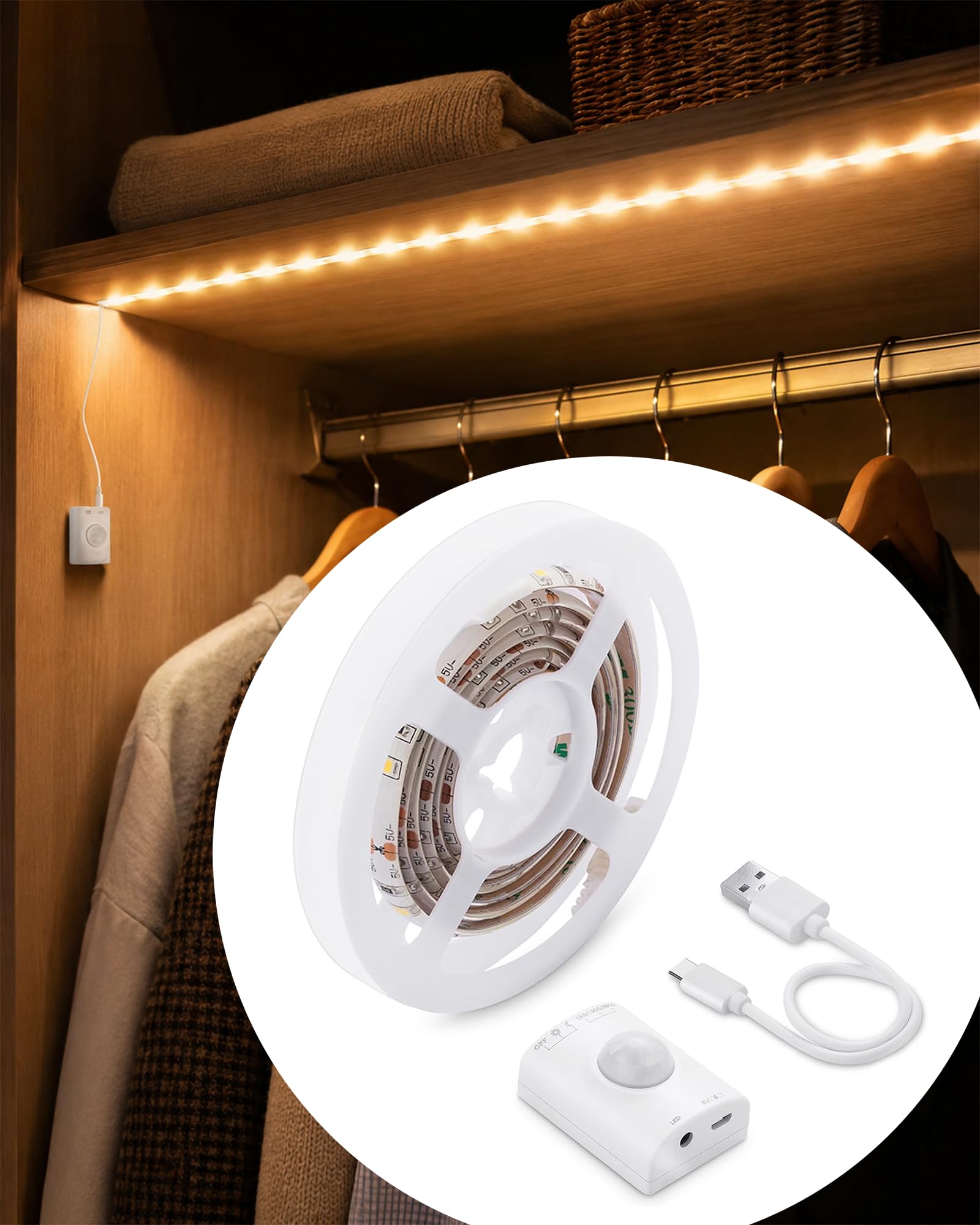 LUXJET Klebe LED Streifen mit Bewegungsmelder