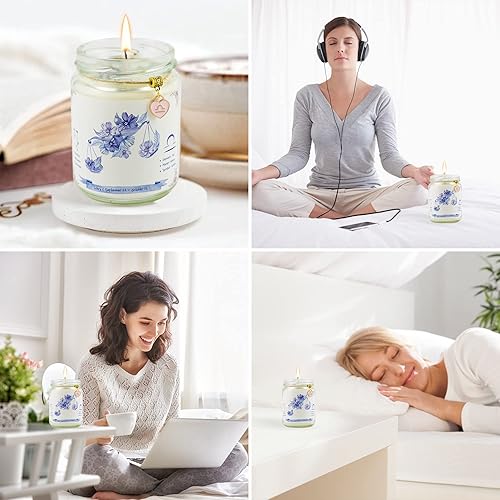 Miniatura 6 de Regalos Libra para mujeres, vela Libra, regalos de velas de cristal del zodiaco, regalos de cumpleaños de astrología, velas perfumadas de violetas