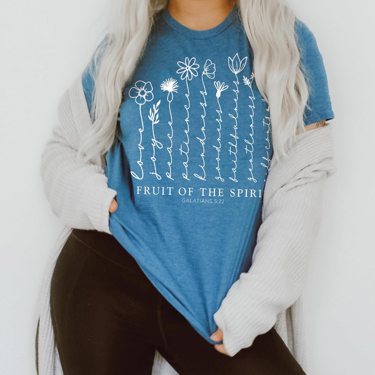 Love in Faith Shirts for Her | Fruit of The Spirit Tee | Christian T Shirts for Women | Faith Shirts for Her - Image 2