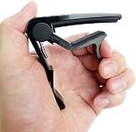 Stanz (TM) Single-handed Guitar Trigger Capo Quick Change (Black)