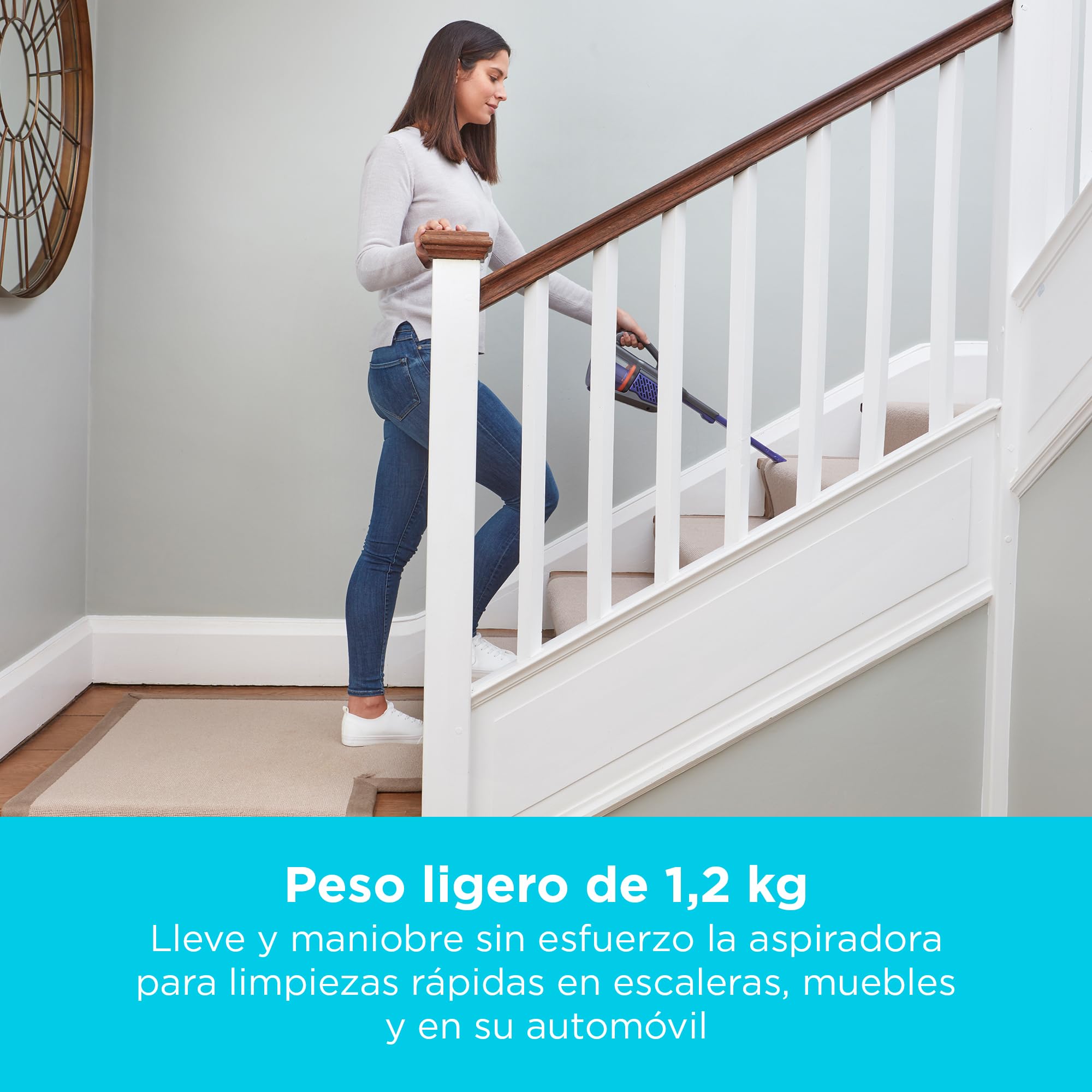 Black+Decker Aspirador para Mascotas Dustbuster Gen 11 Pet 18 V 2.0 Ah con Base de Carga, BHHV520BFP-QW
