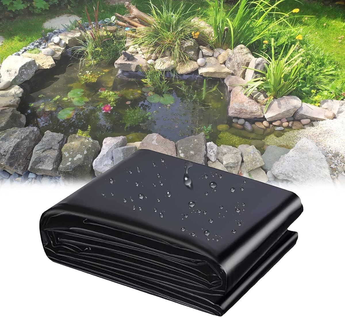 MMCUBE Fish Pond Liner, Heavy Duty Gardens Pools Membrane 1.5x4m 2x4m