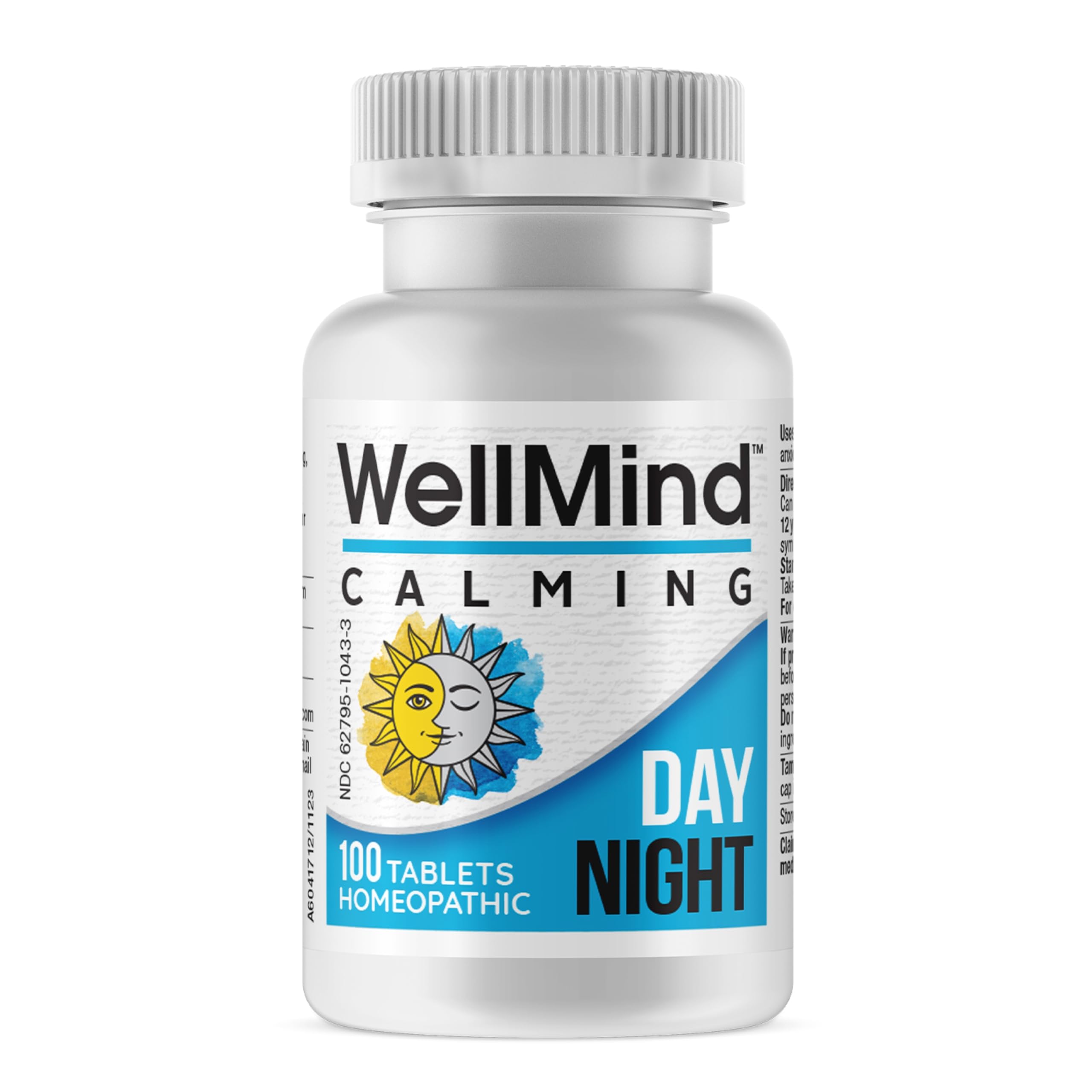 MediNatura WellMind Natural Calming Remedy Helps Ease Stress, Tension & Nervousness - 10 Homeopathic Soothing Botanicals Help Calm & Balance Anxious Feelings for Women & Men - 100 Tablets