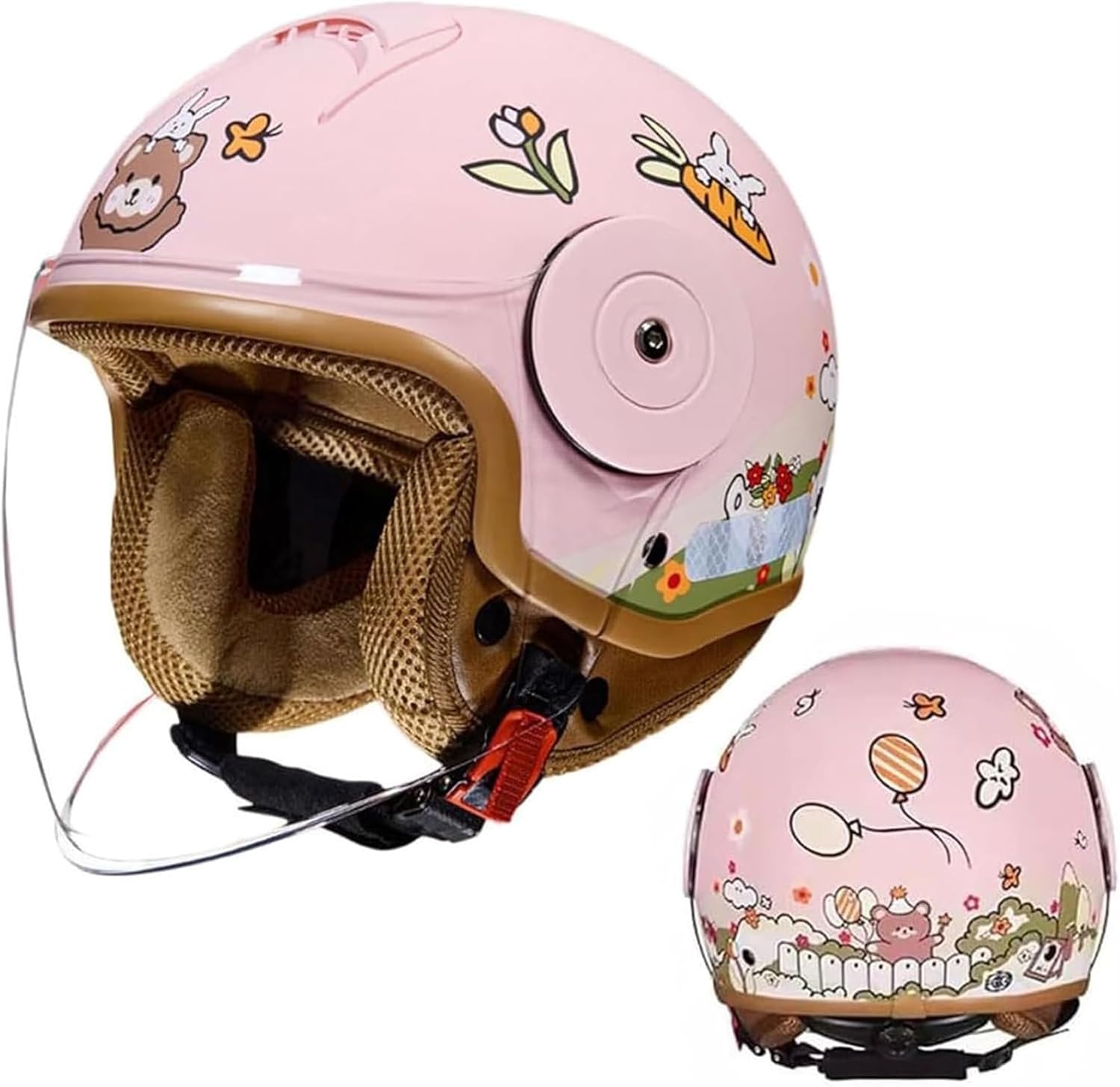 Street Open Face Motorcycle Kids Helmets, Electric Bicycle Dirt-Bike Half Helmets,2-14 Years Old Children's Helmet,DOT Approved Youth Go-Kart Four Wheeler ATV Moped Helmet