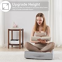 Vista 6 de 2 Piezas Almohadas de Espuma de Alta Densidad para Piso - Almohadas Grandes Mejoradas para Asientos de Adultos - Cojín de Piso para Exteriores