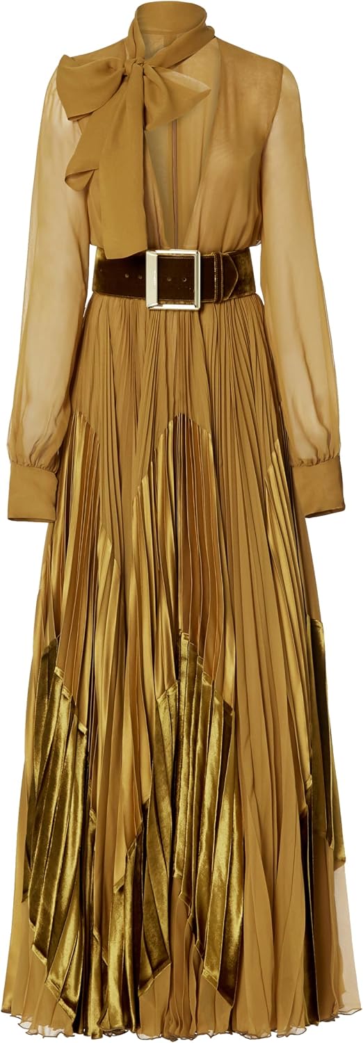 Sergio Hudson Pleated Maxi Dress