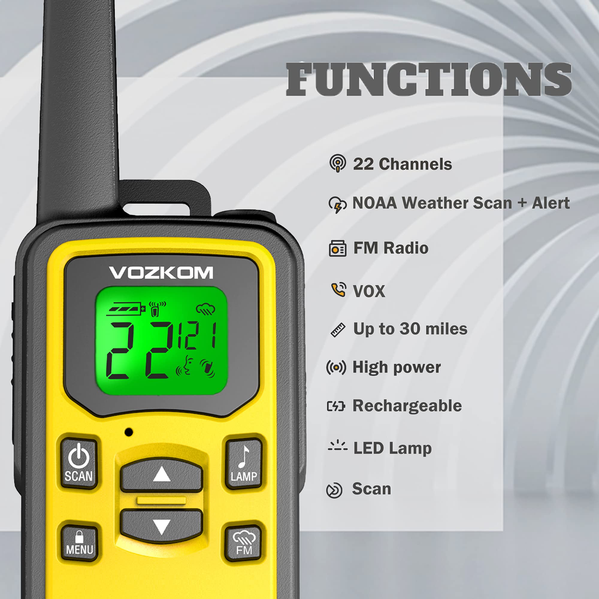 Long Range Walkie Talkies Profressional Survival Kits for Adults, NOAA