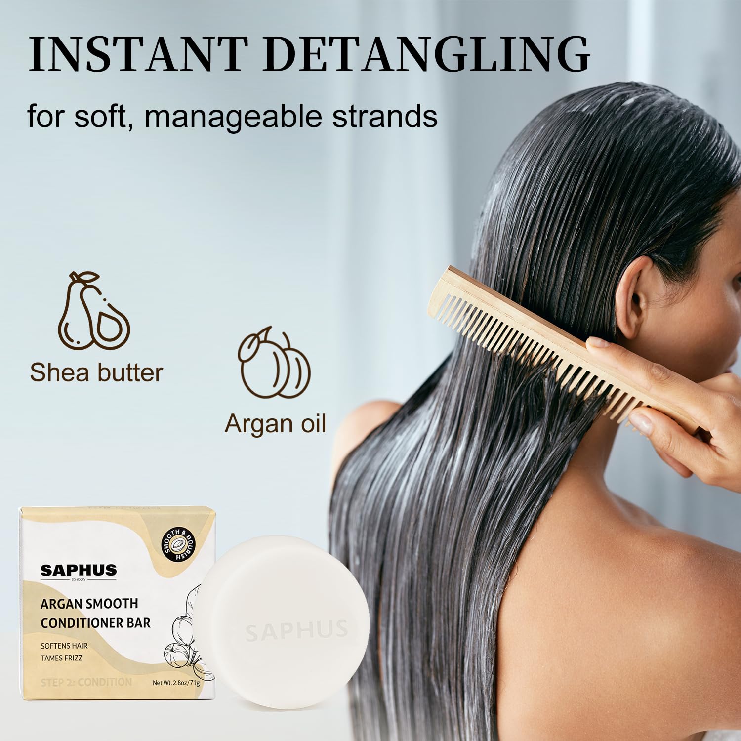 Rosemary Oil Shampoo Bar & Argan Conditioner Bar Set – Strengthening, Volumizing Solid Duo for Fine or Thinning Hair – Natural Hair Growth & Scalp Refresh - Image 5