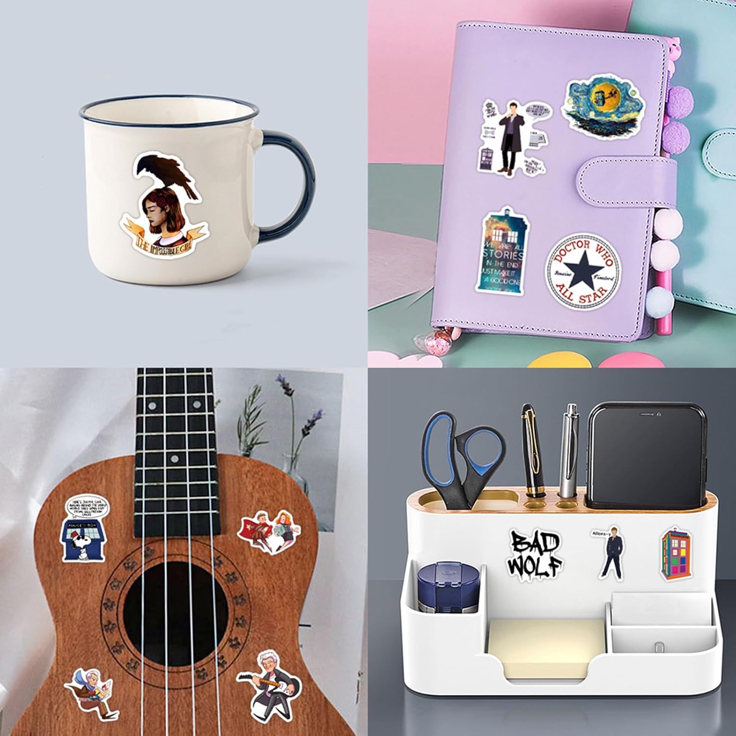 YUIYIYULE 55PCS Doctor Who Stickers Aesthetic Waterproof Stickers Luggage Skateboard Water Bottle Stickers Decal Bicycle Bumper Perfect for Kids' Birthday - Image 2