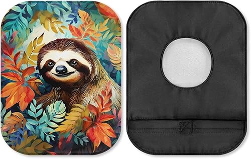 Miniatura 42 de Rnyleeg Bolsas de colostomía para mujer, 1 paquete de fundas de ostomía con cierre de flores de colibrí con cierre, suministros de ostomía Colibrí