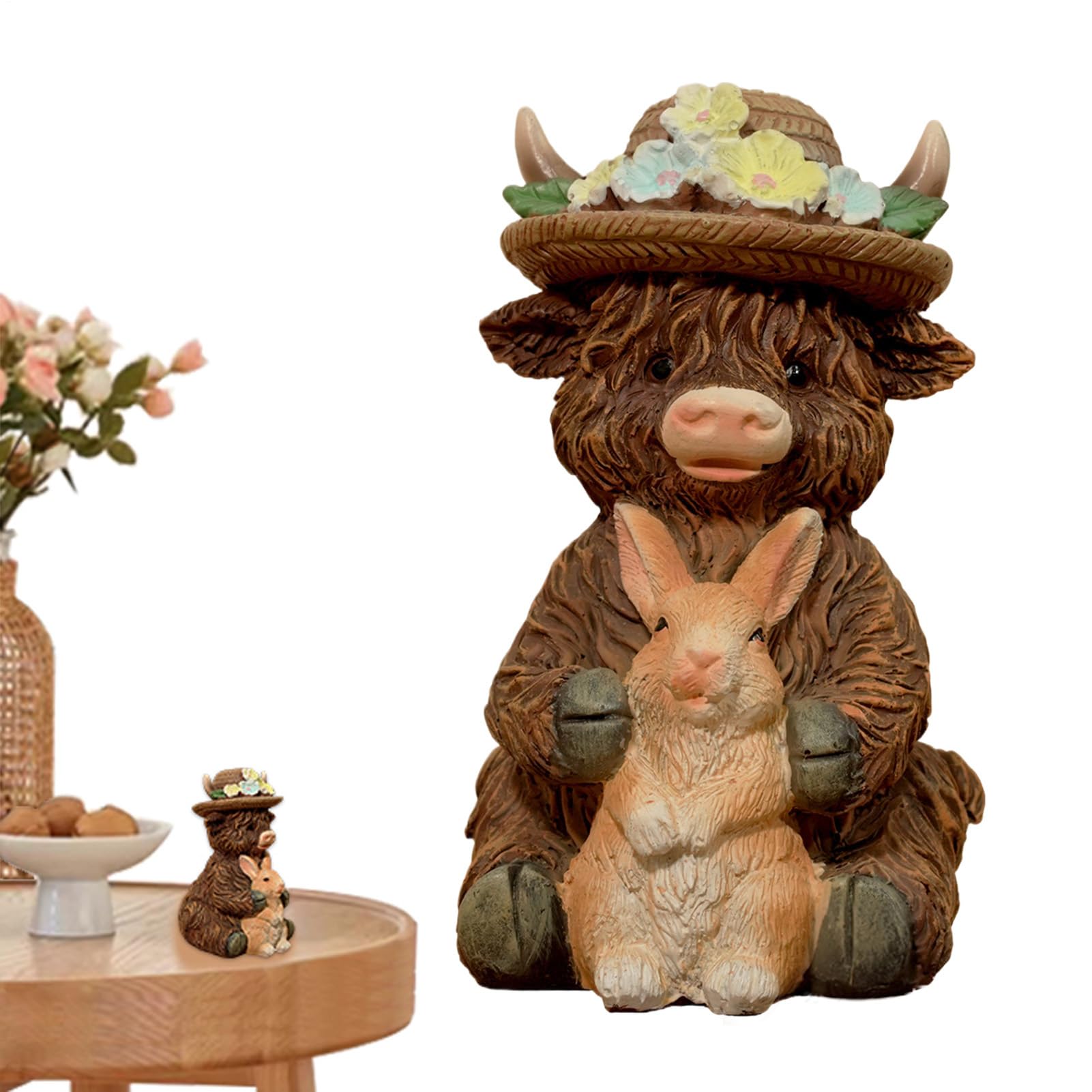 Centre de table lapin en résine le cadeau idéal pour chambre de mariage