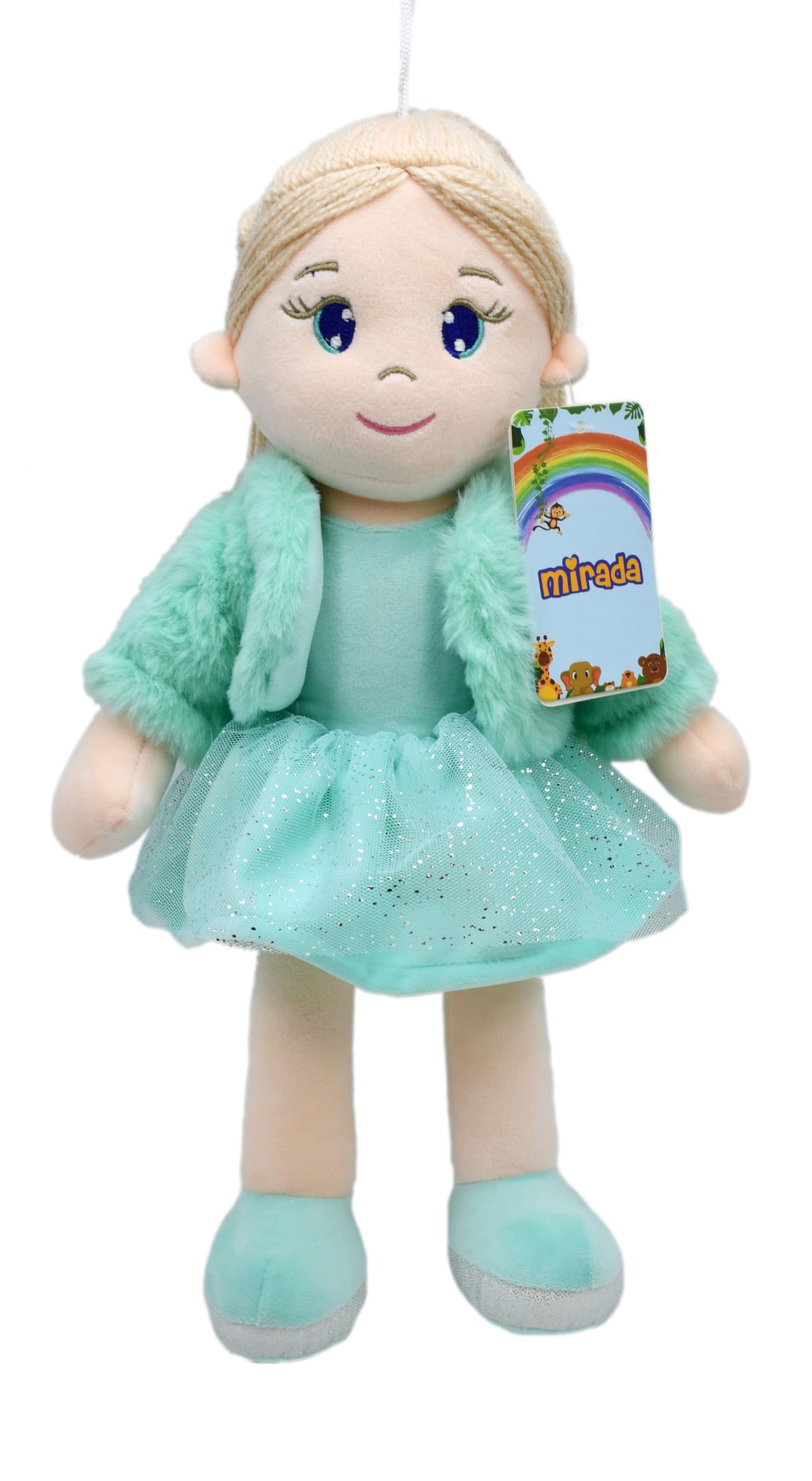Mirada Cute Huggable Bella Gudiya/Doll Soft Toy for Girls/Kids | Cuddle Companion | Washable and Super Soft Fabric Body |Stuffed Plush | Ideal Gift for Rakhi/Raksha Bandhan- Green Jacket-42 cm (B0CV9LSM29) Amazon Price History, Amazon Price Tracker
