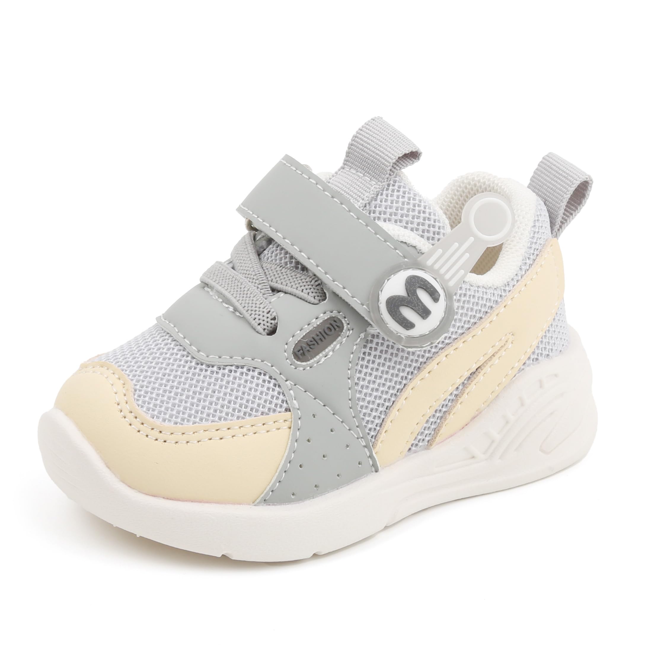 �️LONSOEN Toddler Boys Girls Sneakers Kids Lightweight Casual Walking Tennis Shoes Size 5 Toddler Grey LON301 19
