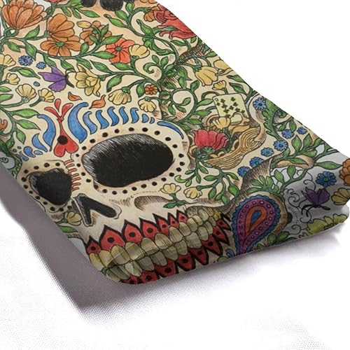 Miniatura 4 de Tapiz para colgar en la pared, diseño de calavera con diseño floral, decoración de pared para dormitorio universitario, dormitorio universitario