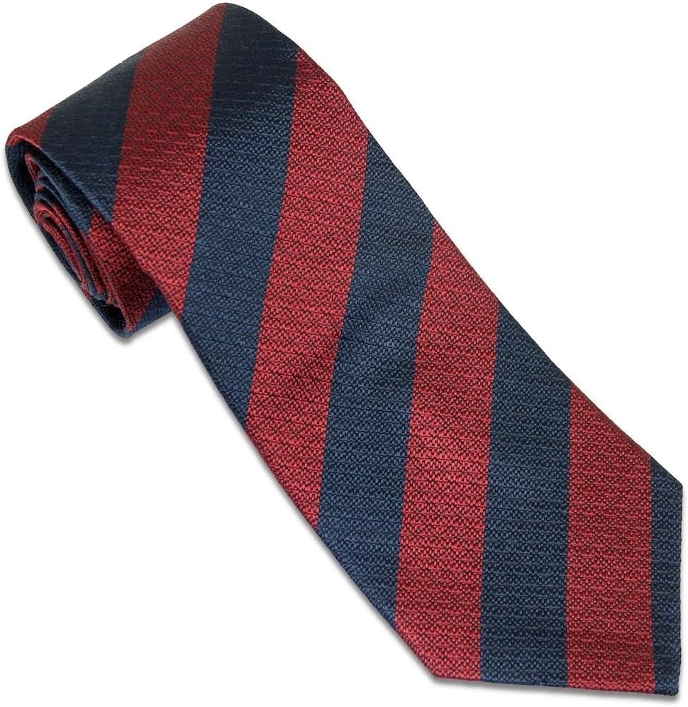 Guards Brigade Silk Non Crease Regimental Tie (Amazon Order) Navy/Maroon