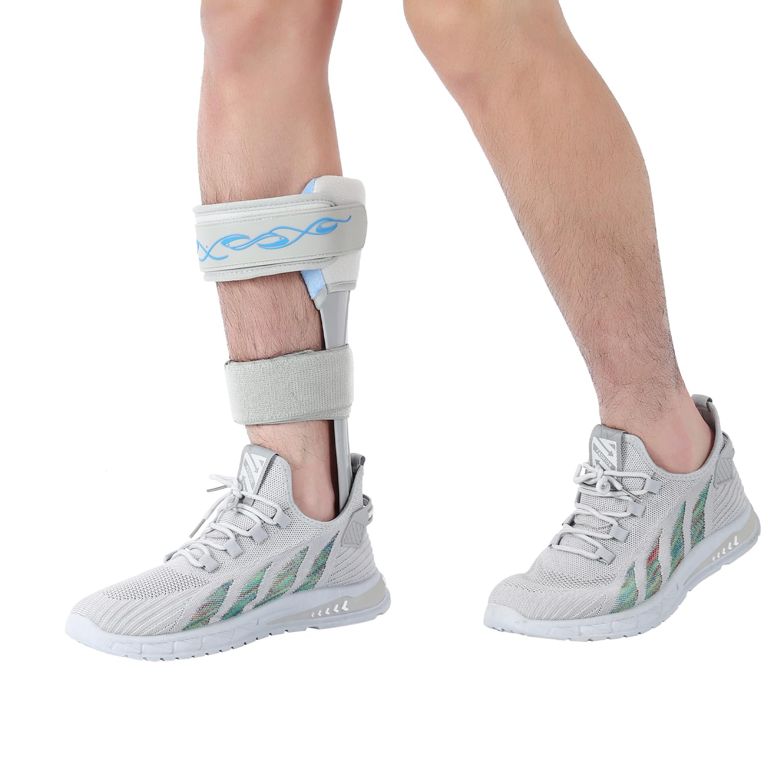 AFO Attelle de pied tombant – Stabilisateur de pied tombant avec accident vasculaire cérébral, MS, hémiplégie, chaussures de soutien du pied tombant pour aider à marcher plus facilement et