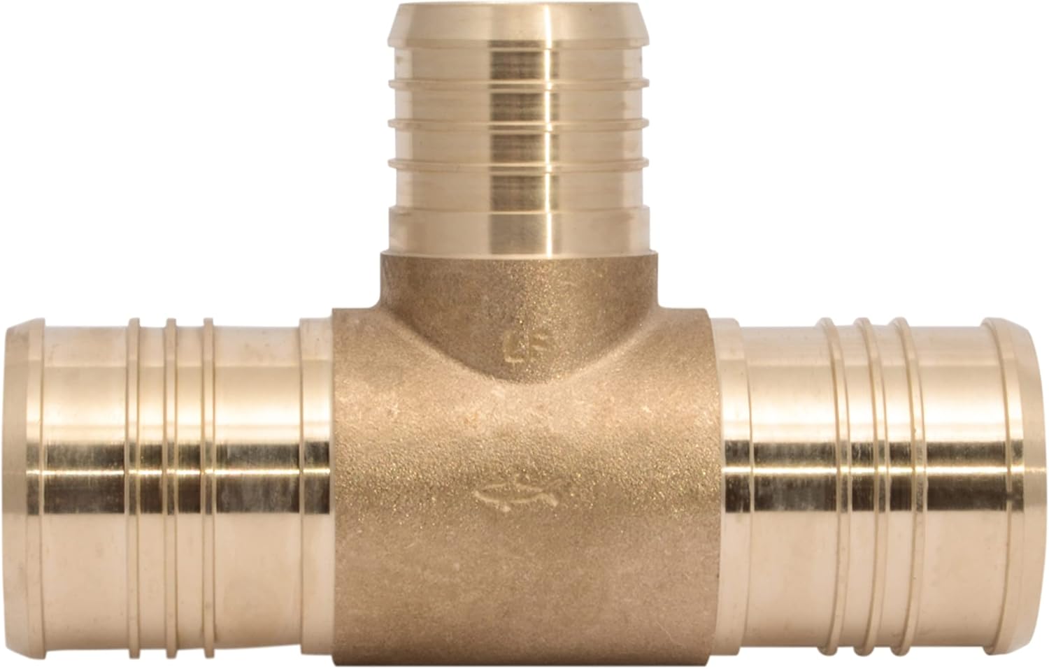 SharkBite 1-1/2 x 1-1/2 x 1 1/4 Inch Crimp Reducing Tee, Brass Plumbing Fitting, PEX Pipe, PE-RT, UC08414135