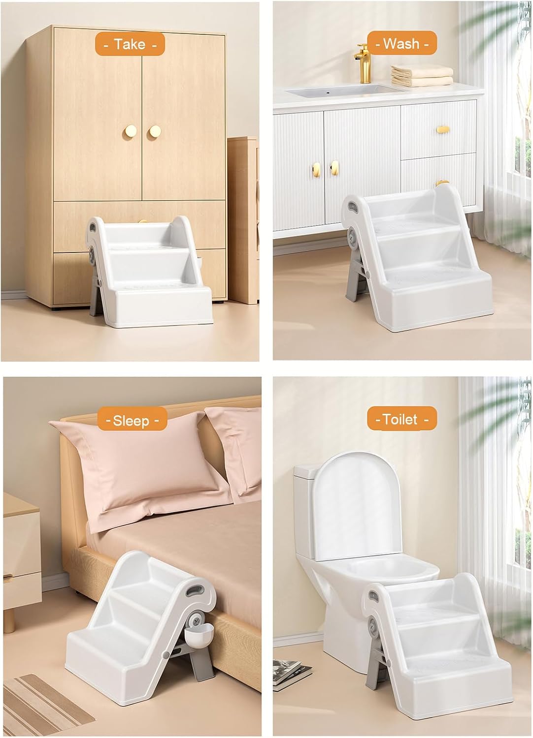 Toddler Standing Tower for Kitchen, Kids Step Stool for Bathroom Sink, Kitchen Counter Anti-Skip Nursery Stepping Ladder Standing Tower