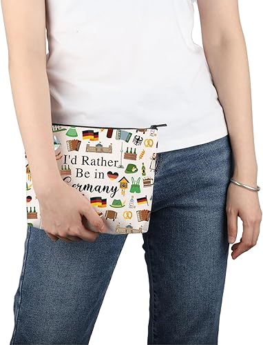 Miniatura 5 de Alemania Travel Travel Gift I'd Rather Be in Germany Bolsa de maquillaje Alemania Viaje Vacaciones Bolsa de cosméticos Alemania Regalo de recuerdo,