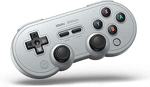 8Bitdo SN30 Pro (Gray Edition) Wireless Bluetooth Controller with Joysticks Rumble Vibration Gamepad Compatible with Switch Android Windows Mac PC macOS Steam