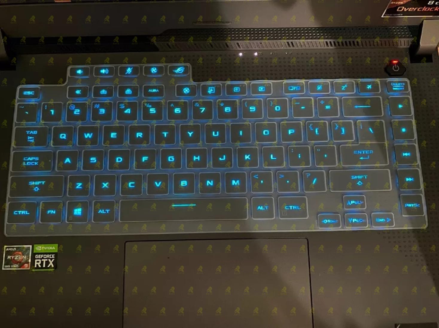 RAYA Silicone Keyboard Cover for ASUS ROG Strix G15 and ASUS ROG Strix Scar 15 Gaming Laptops (Transparent Silicone)
