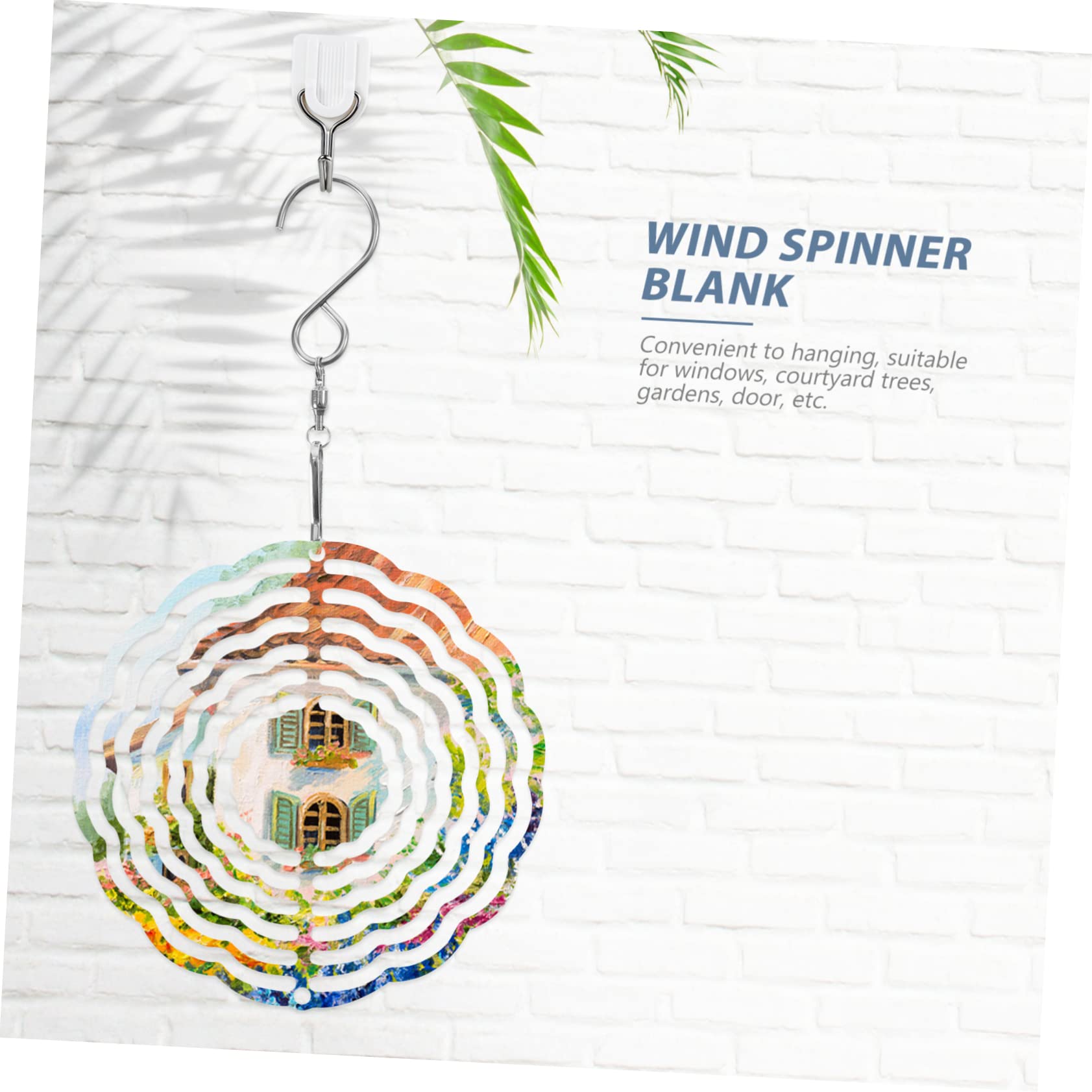 Toyvian 5 Stück Aluminium Rotierender Windspiel Windspiel Aus Aluminium Deko Windspinner Sublimationsspinner Outdoor-Windspiel Windspiele Im Freien Windspiel-Dekoration Weiß
