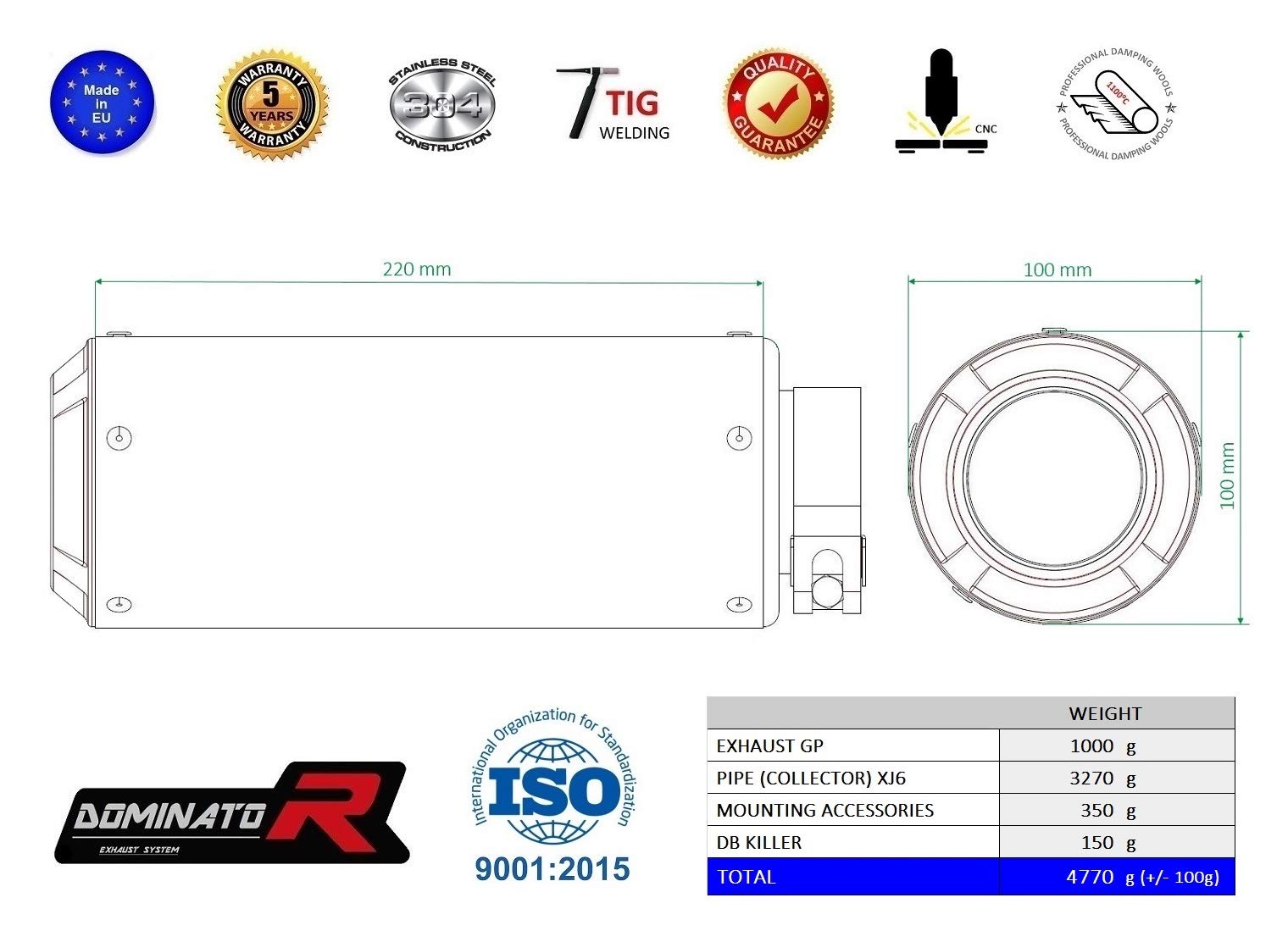 XJ6 N S F 600 Diversion Exhaust LIGNE COMPLETE Echappement Silencieux GP 2009-2016