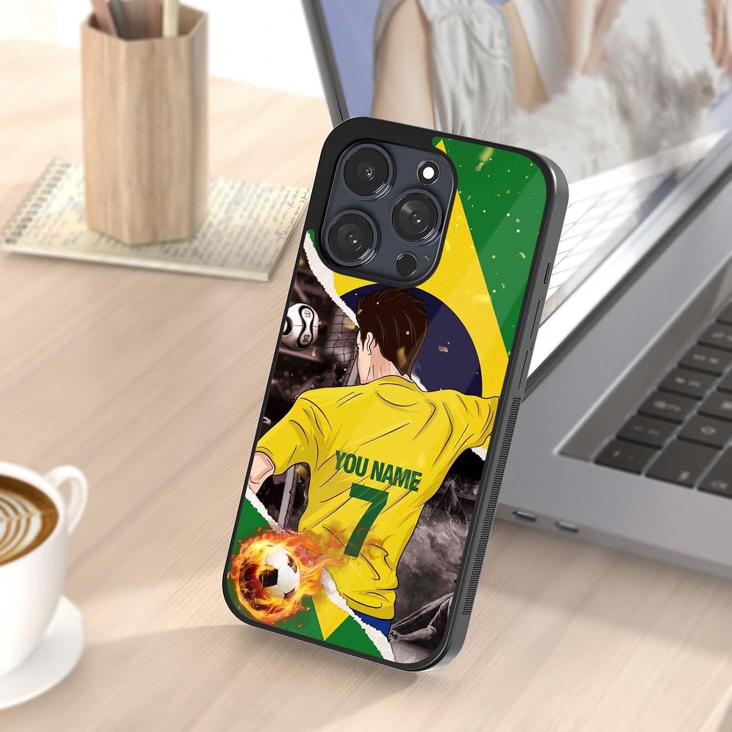 Custom Phone Cases Footbal Soccer Team Jersey Design for iPhone 11 12 13 14 15 16 17 Pro Max Plus Mini Xr Xs for Samsung S20 21 22 23 24 25 26 Ultra Plus FE for Moto G for Pixel (Brazil) image 5