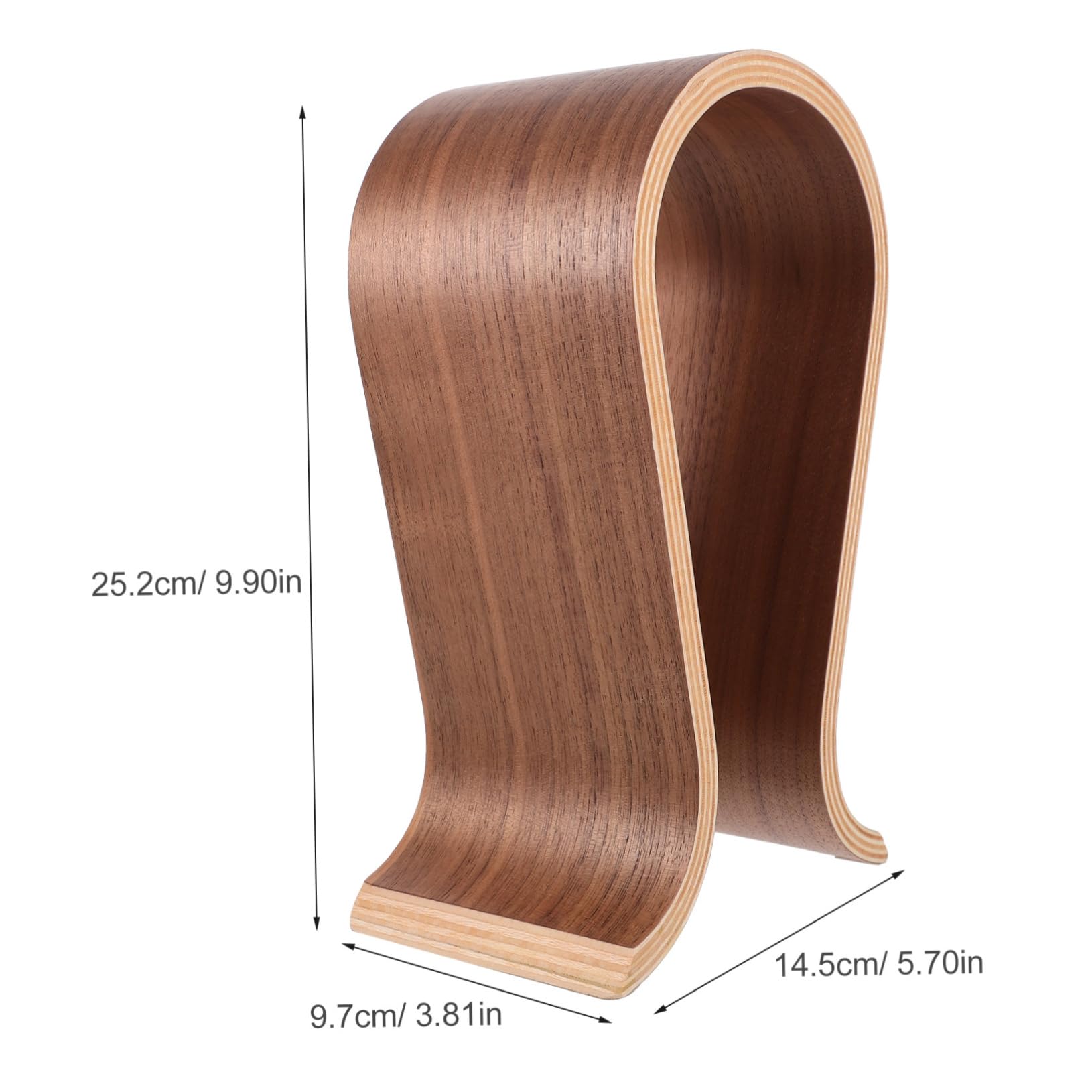 VILLCASE Supporto per Cuffie U in Legno Stand per Cuffie da Tavolo Espositore per Auricolari Compatibile la Maggior Parte dei Modelli