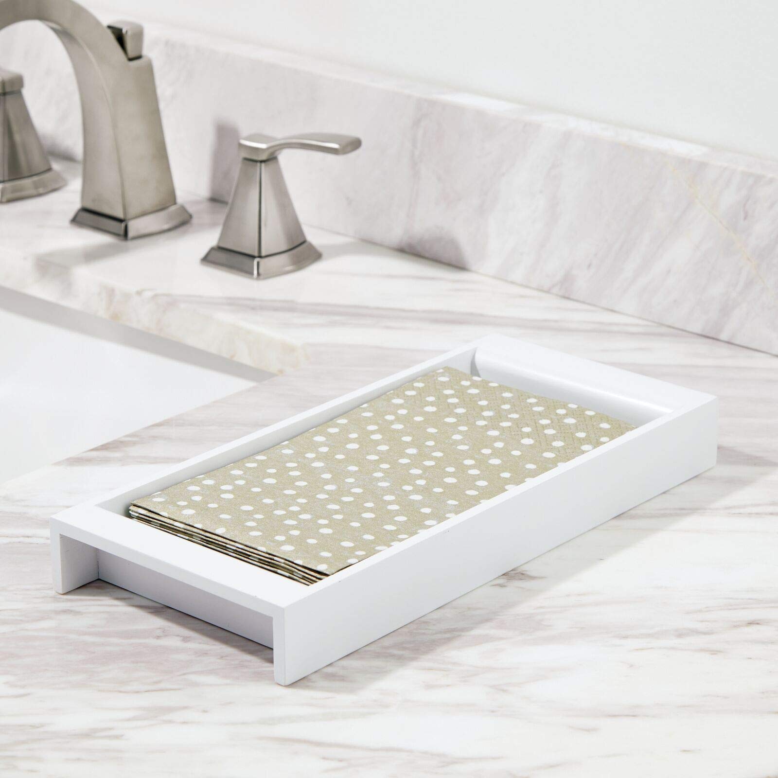 mDesign Small Wooden Tray, 5