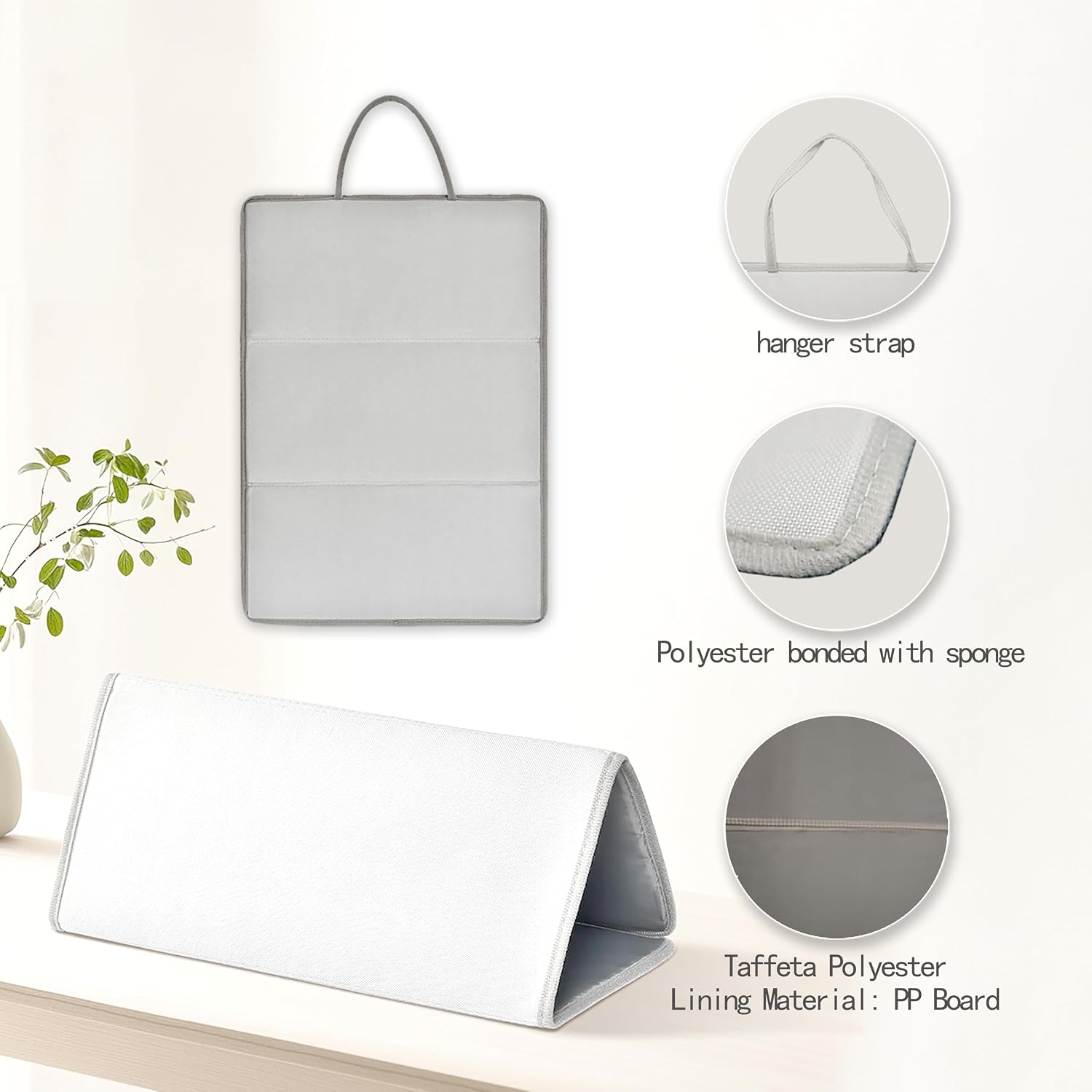 Mini Ironing Mat with Mesh Pad, Foldable & Portable | Travel, RV, hotel, apartment & dorm mini ironing mat. Heat resistant with mesh cloth for delicates. Foldable & lightweight.