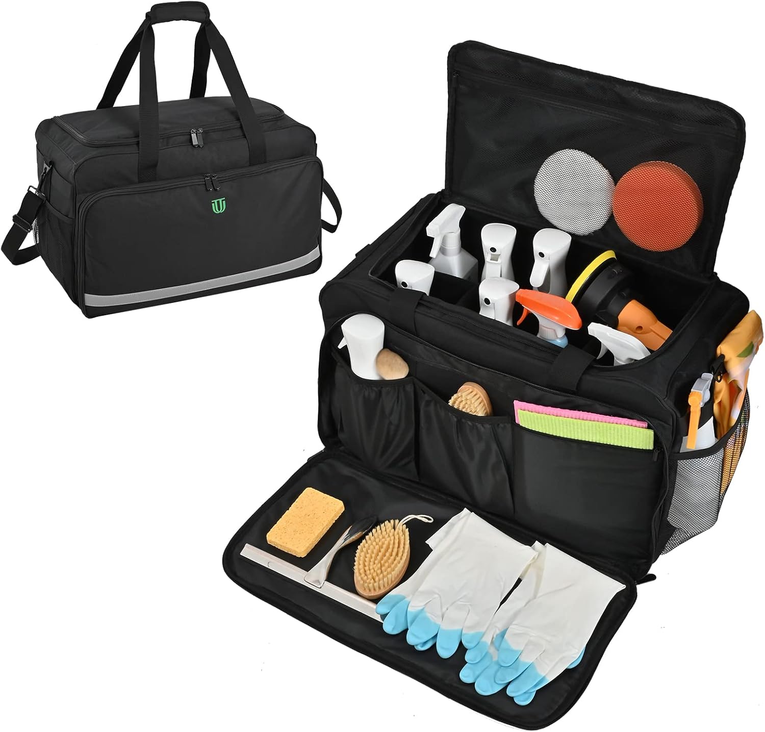 Jaffzora Extra Large Car Detailing Bag, Cleaning Caddy for XL(21.3