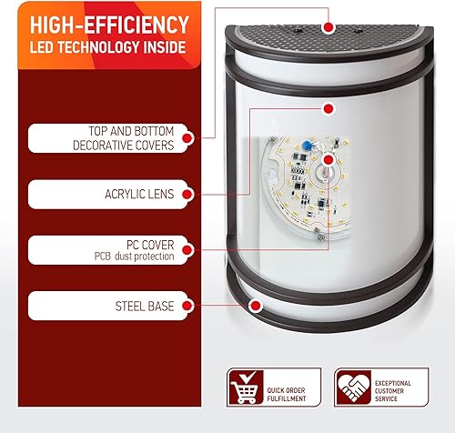 Miniatura 2 de Aplique de pared LED, lámpara de pared interior regulable para pasillo, escalera, sala de estar, bronce aceitado, 15 W (reemplazo de 100 W), 950 lm,