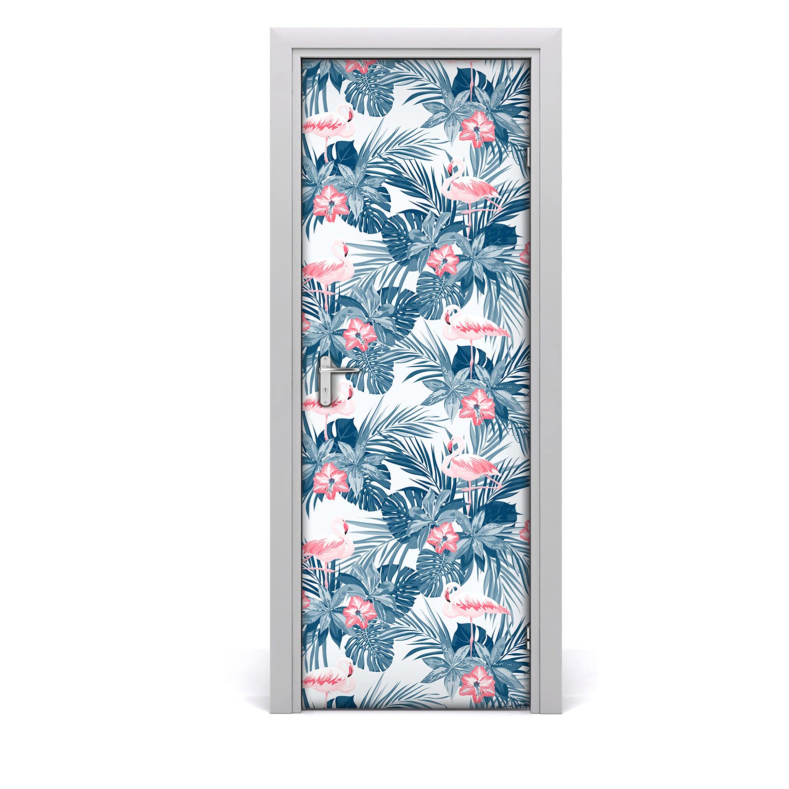 Autocollant de porte imperméable papier peint bleu 70x200cm