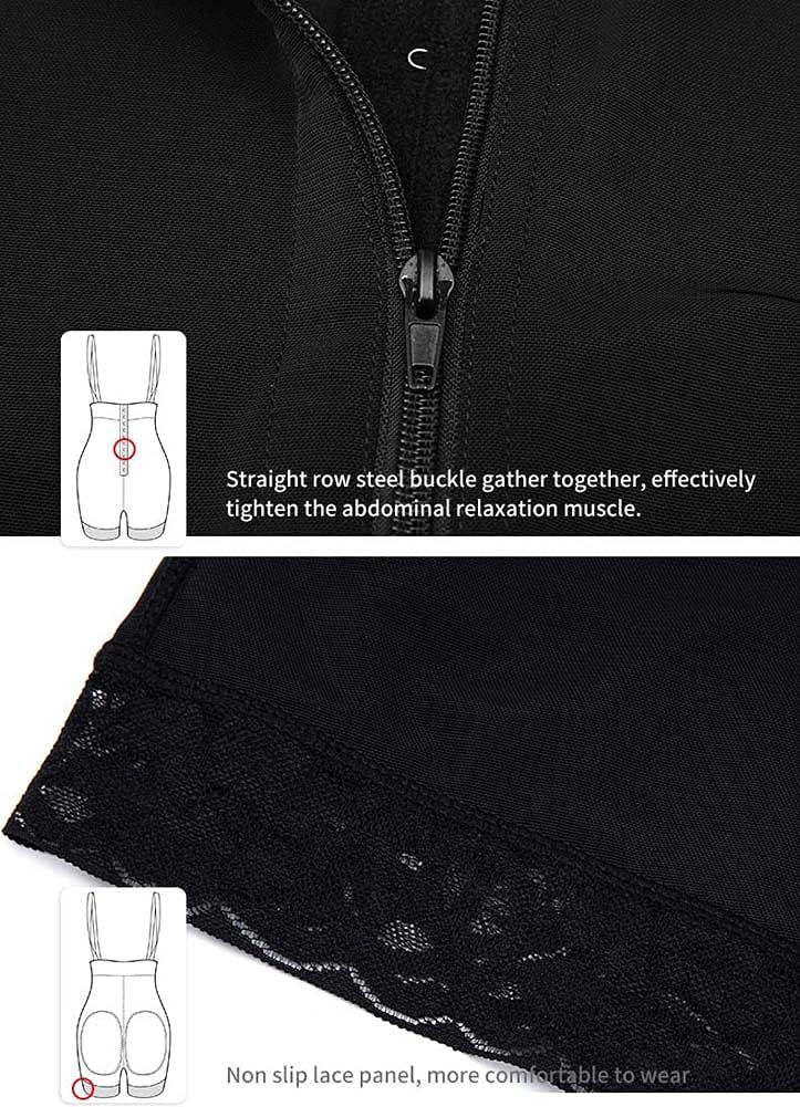 Women's High Waist Butt Lifter Shaper Seamless Tummy Control Thigh Slimmer Bodysuit Shapewear