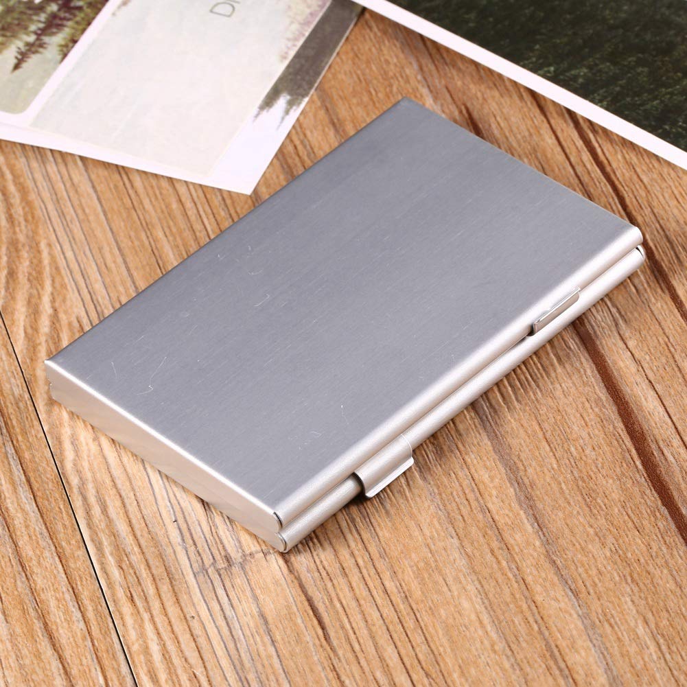 Portable Aluminum Sd Memory Card Holder Case with Easy Carry Design, 6Pcs Cards Storage Box