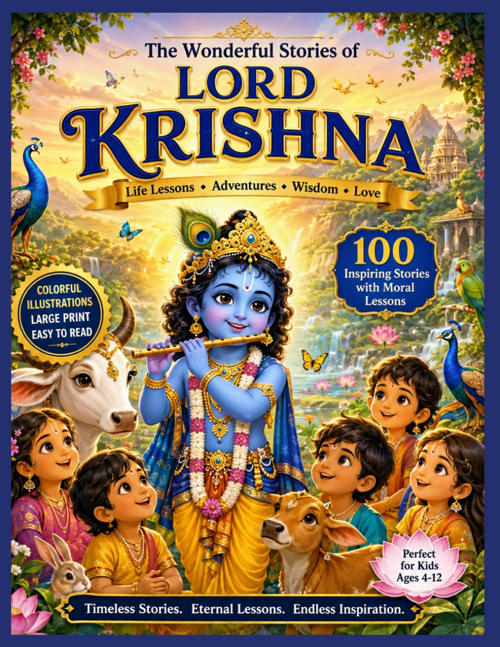 Lord Krishna Stories for Kids: 25 Inspiring Adventures, Bhagavad Gita Lessons, Moral Stories, Activities & Fun Learning for Children Ages 5–12