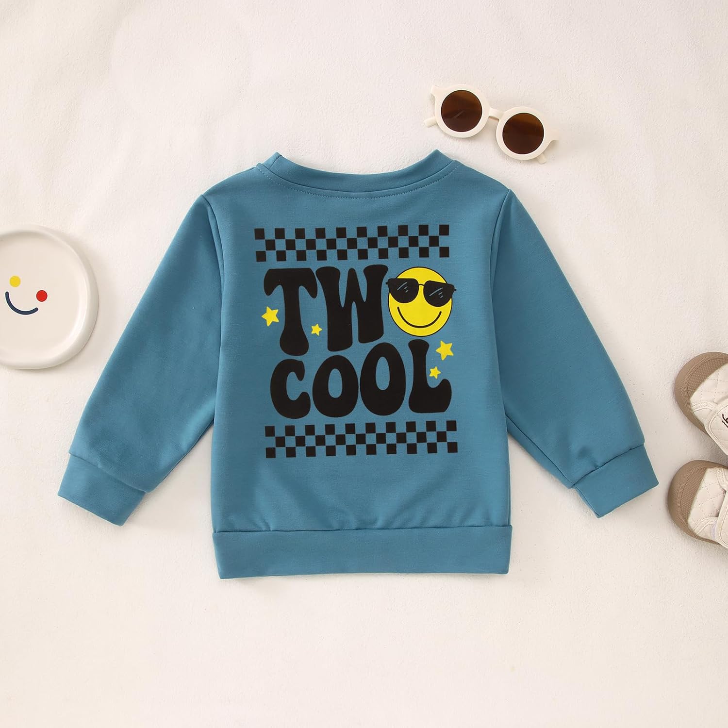 Two Cool Birthday Sweatshirt 2nd Birthday Boy Outfits 2 Year Old Toddler Boys Second Bday Party Long Sleeve Shirts - Image 7