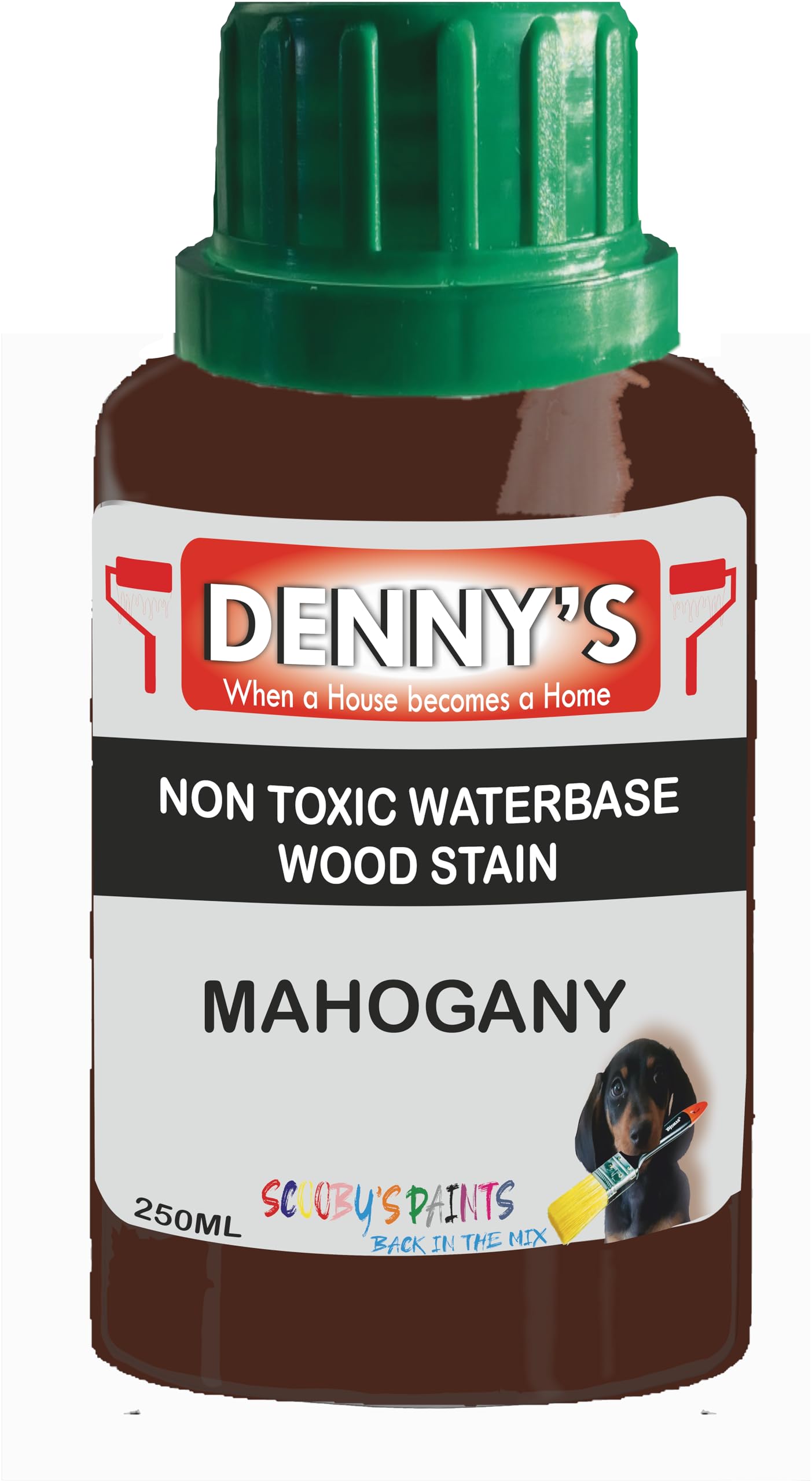 Wood Stain Water Based | 12 Colours | Interior Furniture Stain | Light & Dark Stains | Eco-Friendly & Non-Toxic Wood Dye Paint | Easy Application | Quick Dry & Low Odour (Mahogany 250ml)