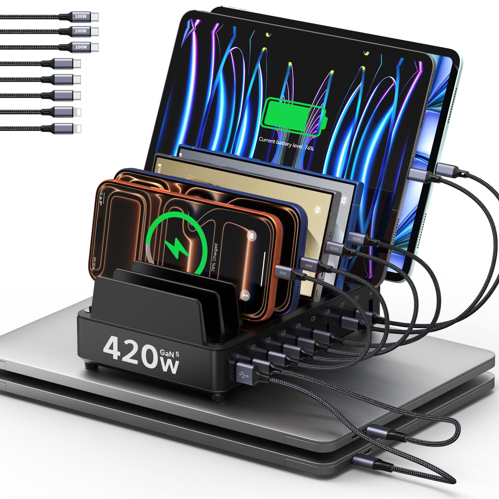 station de charge 420w multi-appareils