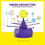 Dan&Darci 360° Orbiting Solar System for Kids - Paint & Build Model Kit - Arts and Crafts for Kid Ages 8-12, 4-6, 4-8, 6-8 - Space Toys 8-10 - Science Astronomy Gifts - Painting Craft Kits for Boys