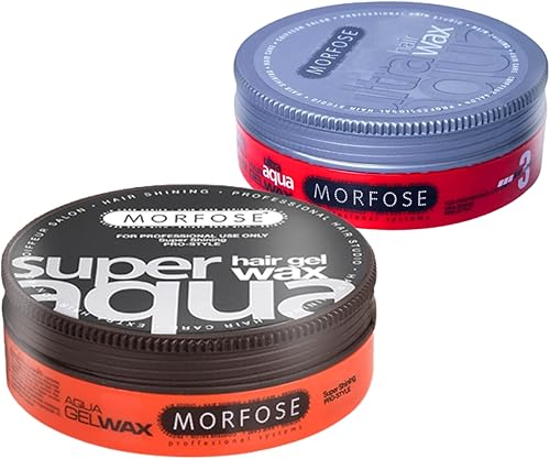 Morfose Super Aqua - Cera de gel para el cabello con sujeción extra fuerte durante todo el día cera para el cabello para mujeres y hombres cera de