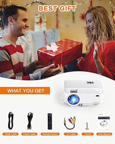 Miniatura 7 de Mini proyector proyector TOPVISION 2400Lux con pantalla de sincronización para teléfono inteligente compatible con 1080P pantalla de 176 pulgadas