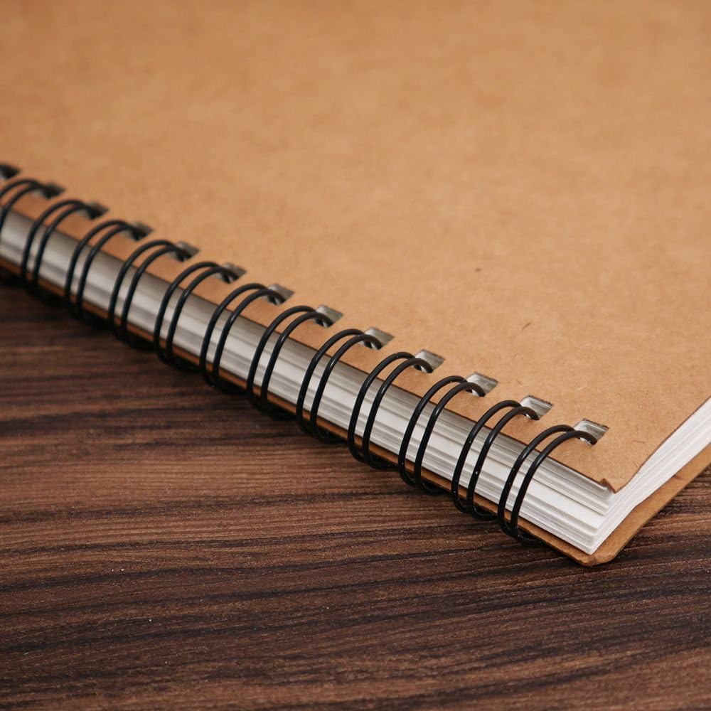 RAYNAG Spiral Bound Sketch Pad Kraft Paper Sketch Book, Pencil Drawing Doodling Sketching Notebook 50 Sheets: Arts, Crafts & Sewing