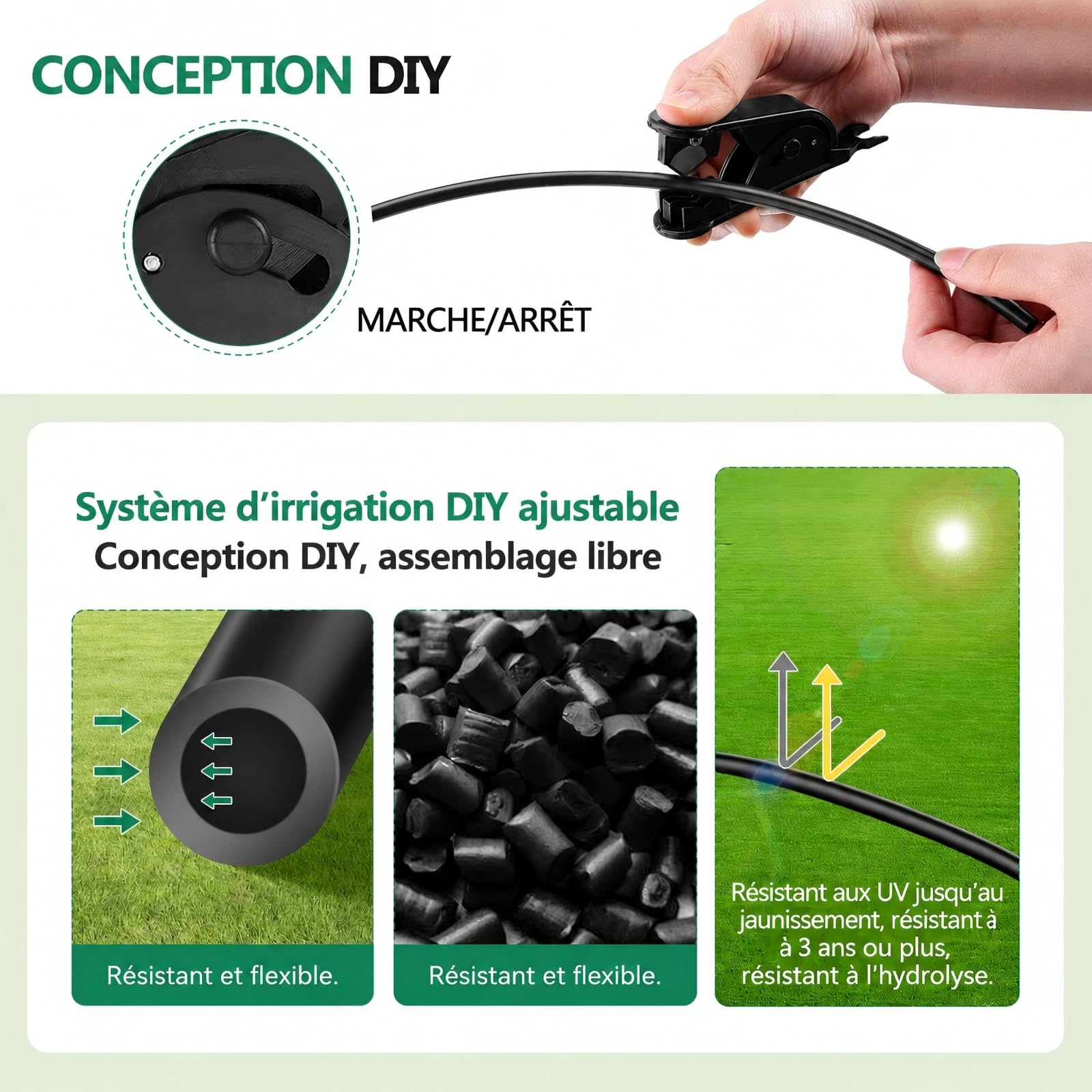 20M Système d'irrigation Jardin Kit DIY Irrigation Goutte à Goutte Kit Arrosage Pulvérisation Systèmes de Refroidissement pour Jardin pelouse Serre Plantes